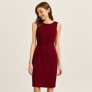 Trina Turk Sz 10 Sheath Knee Midi Work Professional Wedding Flattering Classy